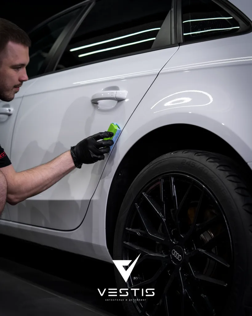 Полировка и нанесение керамики на кузов Audi A4 5 Полировка и нанесение керамики на кузов Audi A4