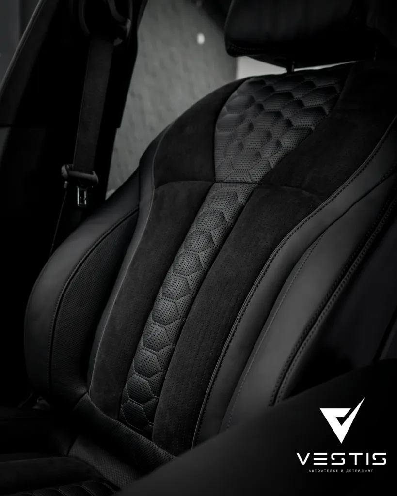 Перешив салона и ламинация карбоном интерьера BMW X6