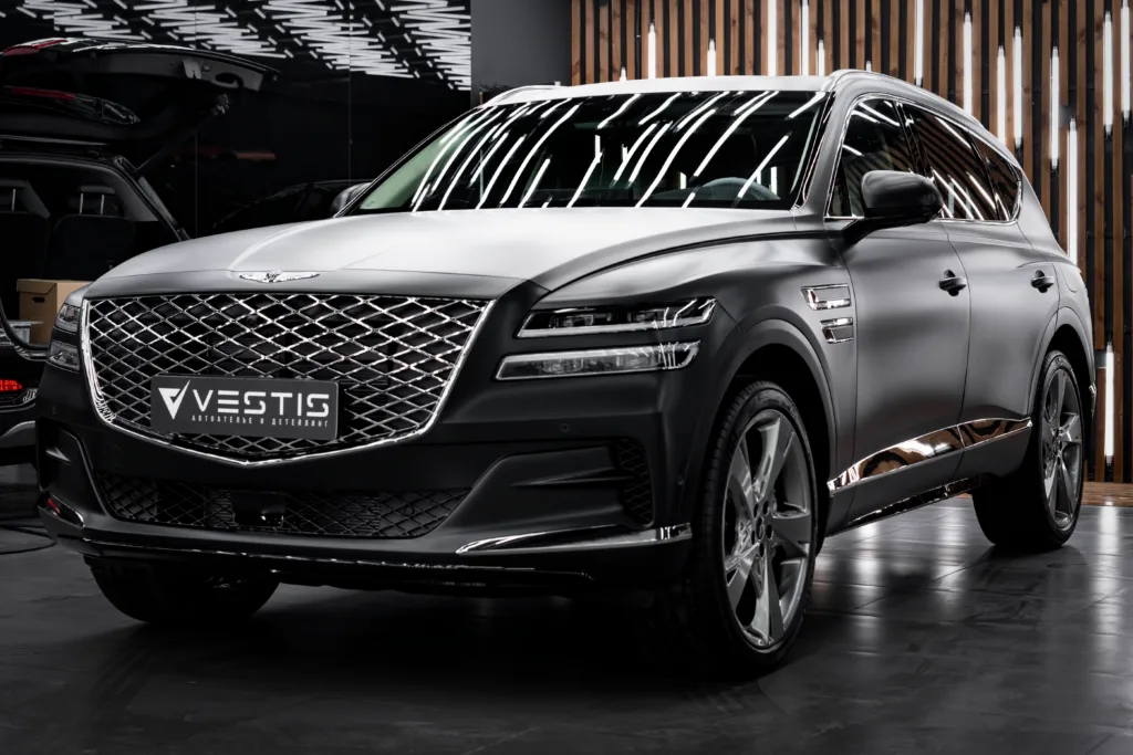 Оклейка кузова Genesis GV80 двумя типами пленок 9 Оклейка кузова Genesis GV80 двумя типами пленок