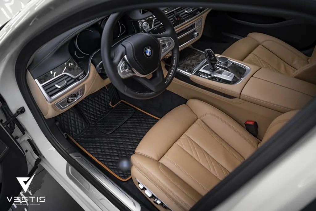 Коврики повторяющие дизайн салона в BMW 7 Series 2 Коврики повторяющие дизайн салона в BMW 7 Series