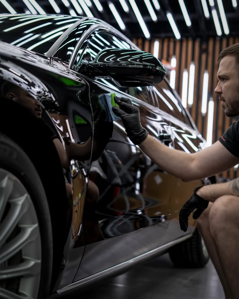 Полировка и нанесение керамики Gyeon на ЛКП Audi A8 Long 9 Полировка и нанесение керамики Gyeon на ЛКП Audi A8 Long