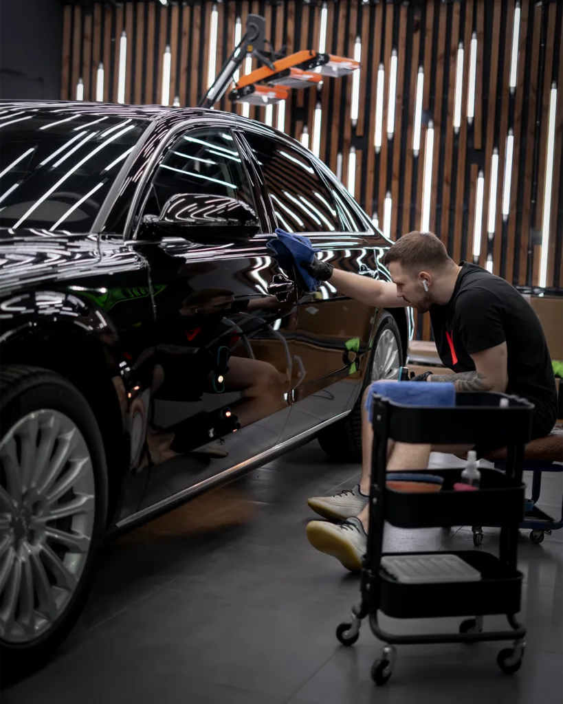 Полировка и нанесение керамики Gyeon на ЛКП Audi A8 Long 10 Полировка и нанесение керамики Gyeon на ЛКП Audi A8 Long