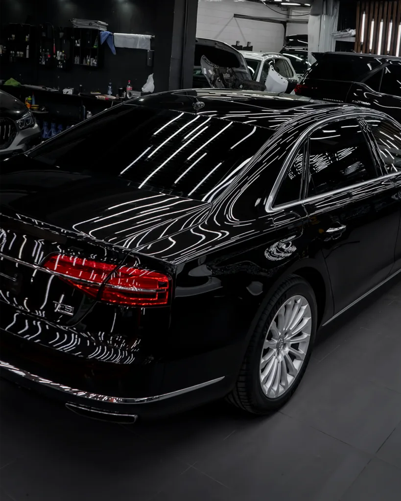 Полировка и нанесение керамики Gyeon на ЛКП Audi A8 Long 12 Полировка и нанесение керамики Gyeon на ЛКП Audi A8 Long