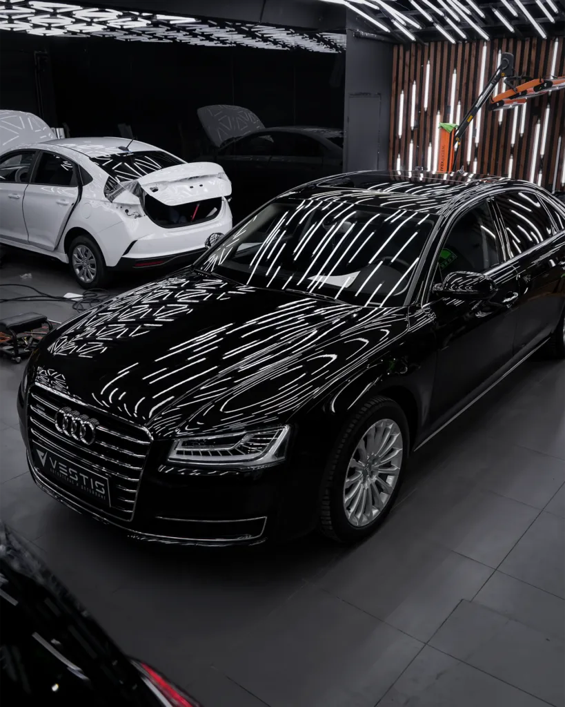 Полировка и нанесение керамики Gyeon на ЛКП Audi A8 Long 11 Полировка и нанесение керамики Gyeon на ЛКП Audi A8 Long