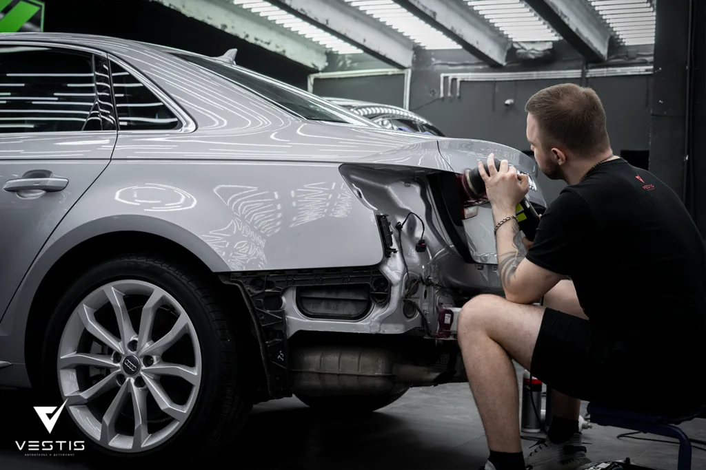 Антигравийная пленка, химчистка и полировка ЛКП Audi A4 3 Антигравийная пленка, химчистка и полировка ЛКП Audi A4
