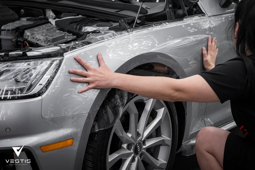 Антигравийная пленка, химчистка и полировка ЛКП Audi A4 13 Антигравийная пленка, химчистка и полировка ЛКП Audi A4