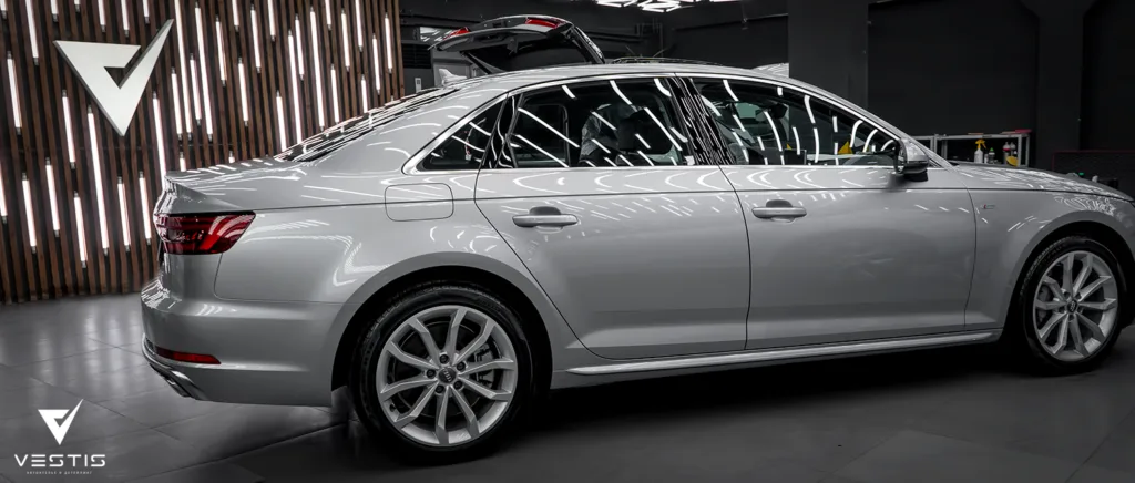 Антигравийная пленка, химчистка и полировка ЛКП Audi A4 1 Антигравийная пленка, химчистка и полировка ЛКП Audi A4