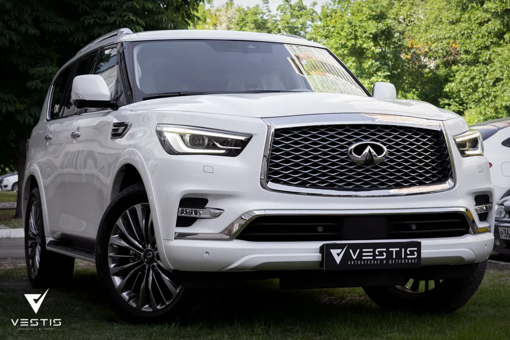 Полная оклейка антигравийной пленкой кузова Infiniti QX80 1 Полная оклейка антигравийной пленкой кузова Infiniti QX80