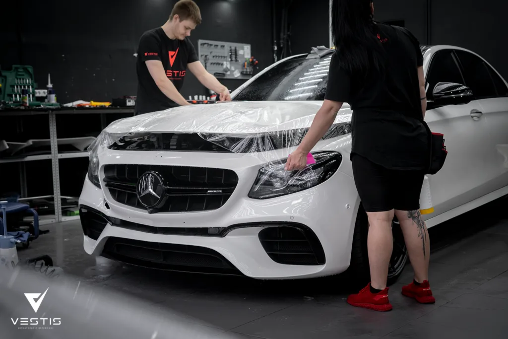 Антигравийная пленка и химчистка салона Mercedes Benz E63S 3 Антигравийная пленка и химчистка салона Mercedes Benz E63S