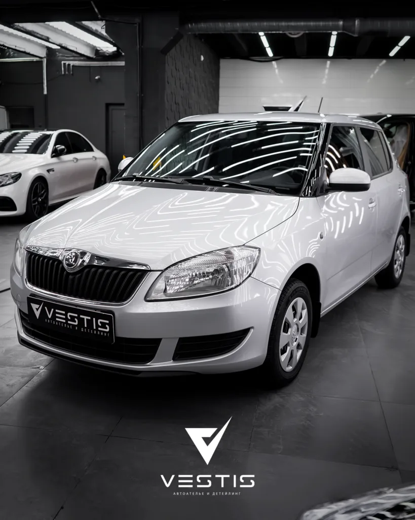 Защита кузова антигравийной пленкой на Skoda Fabia 8 Защита кузова антигравийной пленкой на Skoda Fabia