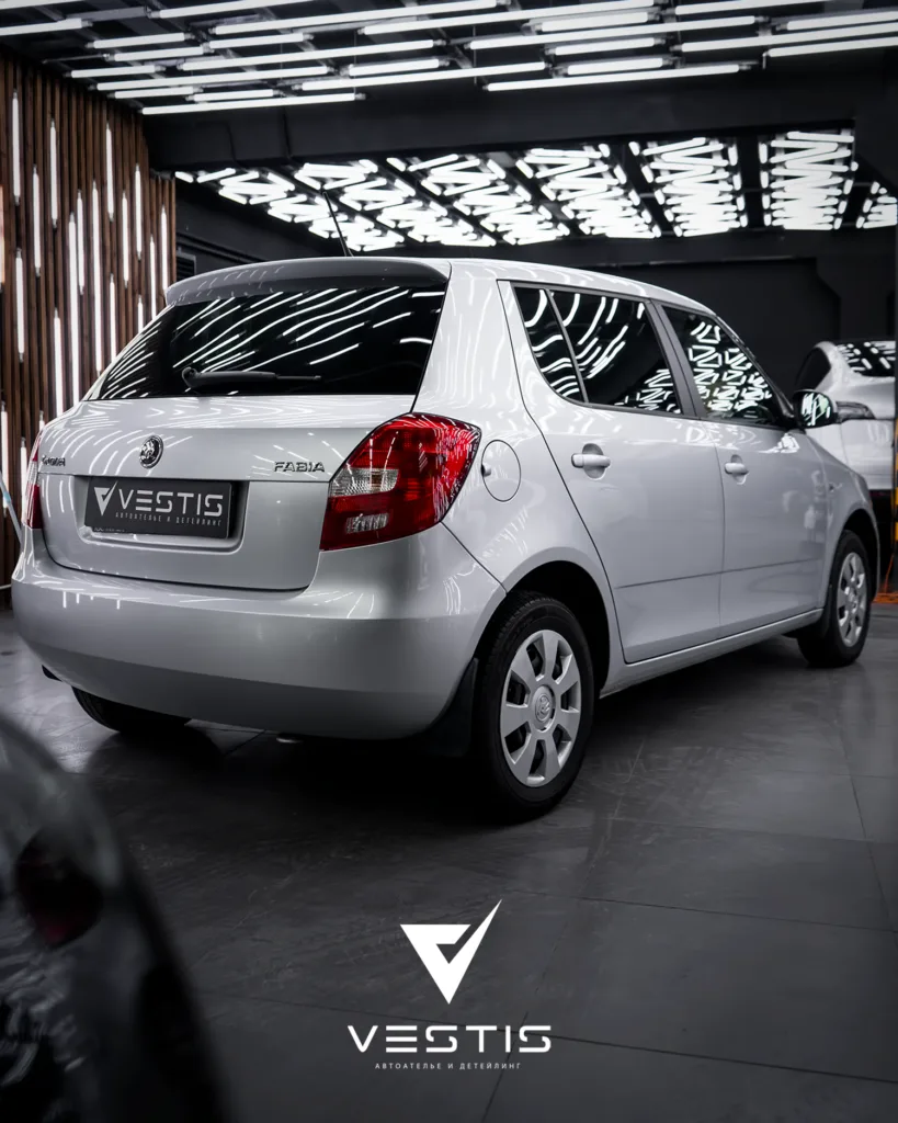 Защита кузова антигравийной пленкой на Skoda Fabia 9 Защита кузова антигравийной пленкой на Skoda Fabia