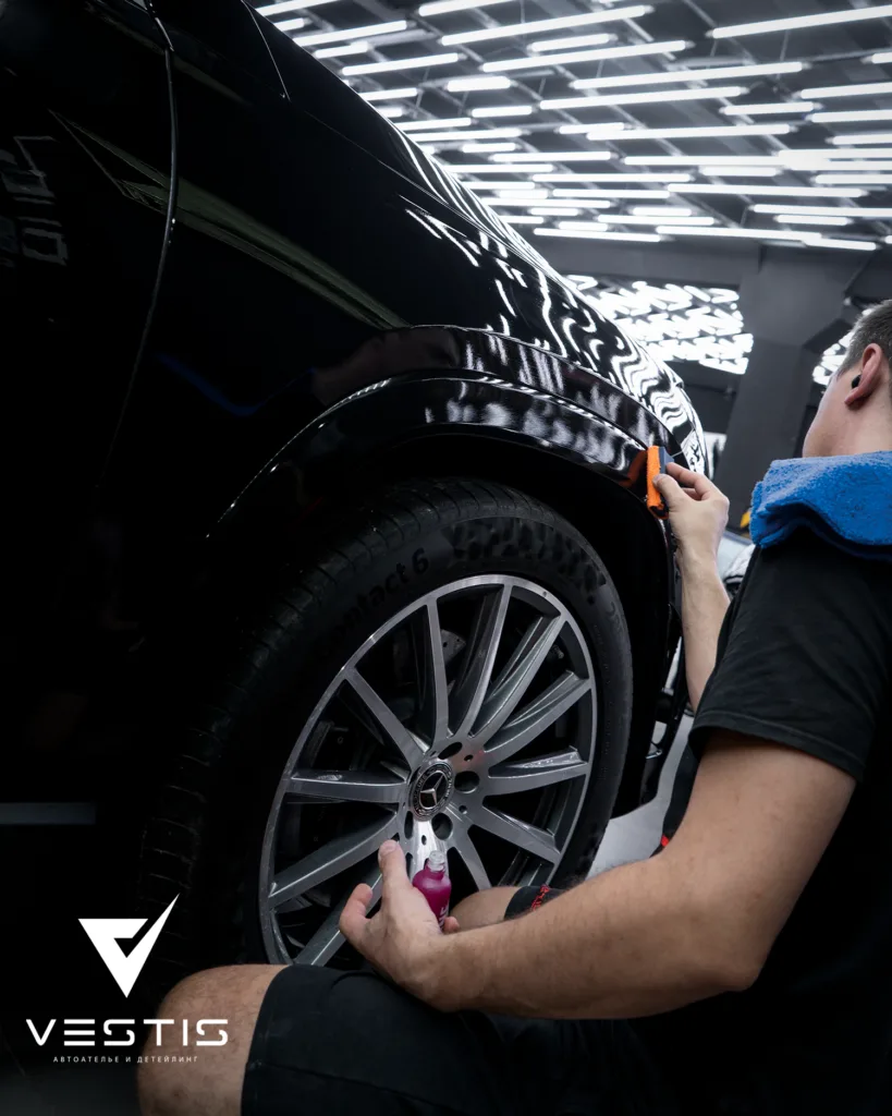 Полировка ЛКП и нанесение керамики на Mercedes Benz GLS 9 Полировка ЛКП и нанесение керамики на Mercedes Benz GLS