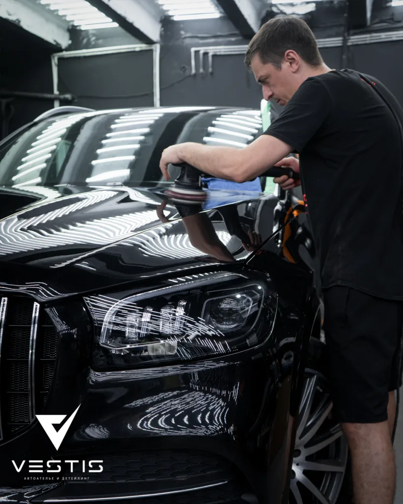 Полировка ЛКП и нанесение керамики на Mercedes Benz GLS 3 Полировка ЛКП и нанесение керамики на Mercedes Benz GLS