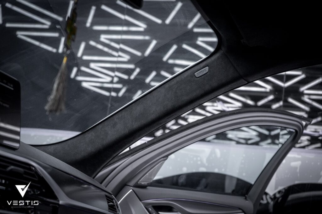 Перетяжка потолка и шумоизоляция крыши BMW 5 Series 17 BMW 5 Перетяжка потолка и шумоизоляция крыши12