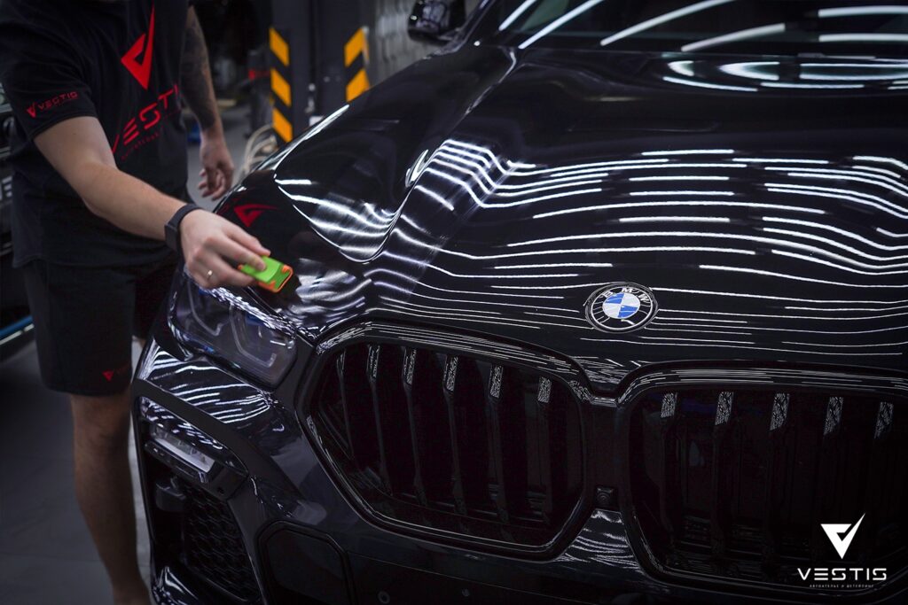 BMW X6 Полировка замена решетки керамика пленка15