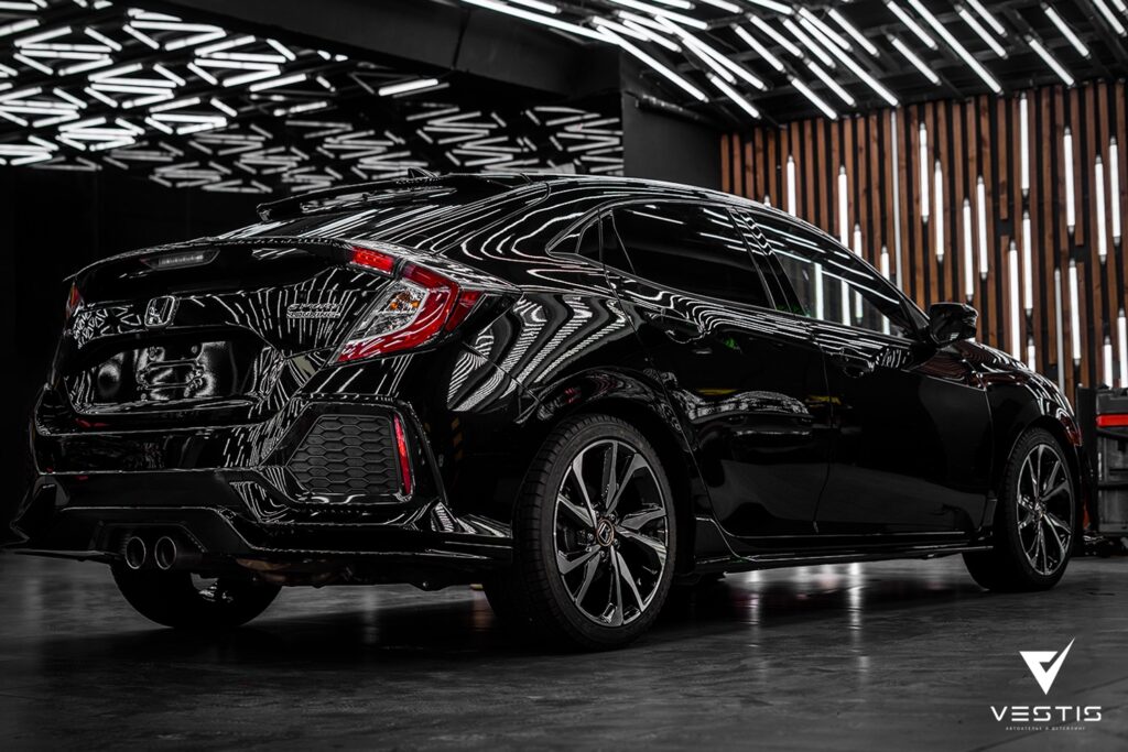 Honda Civic Перешив аквапринт реставрация дисков замена ремней шумоизоляция и полировка коврики керамика Graphen46