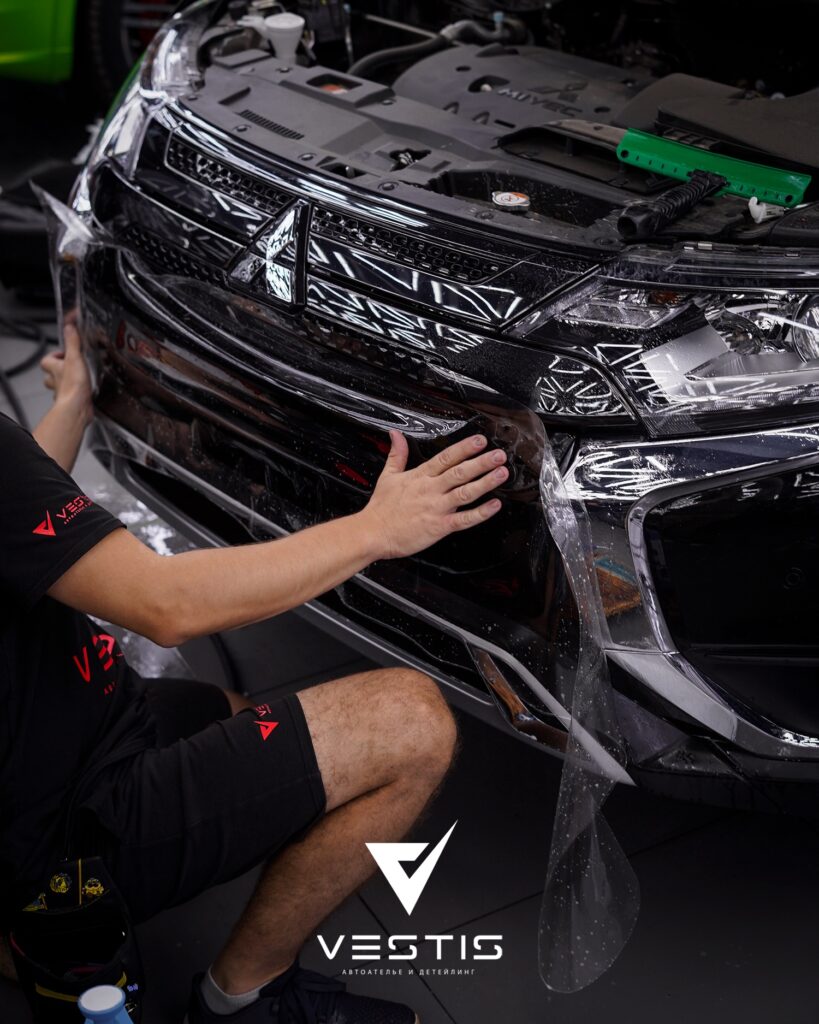 Mitsubishi Outlander Полировка ЛКП керамика Können Graphen и анитгравийная пленка2