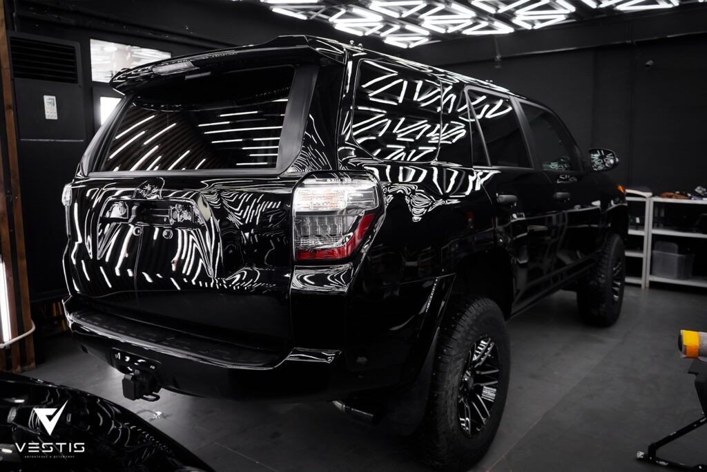 Оклейка матовой антигравийной пленкой Toyota 4Runner 2 Toyota 4Runner Матовая пленка шумоизоляция коврики перетяжка потолка12