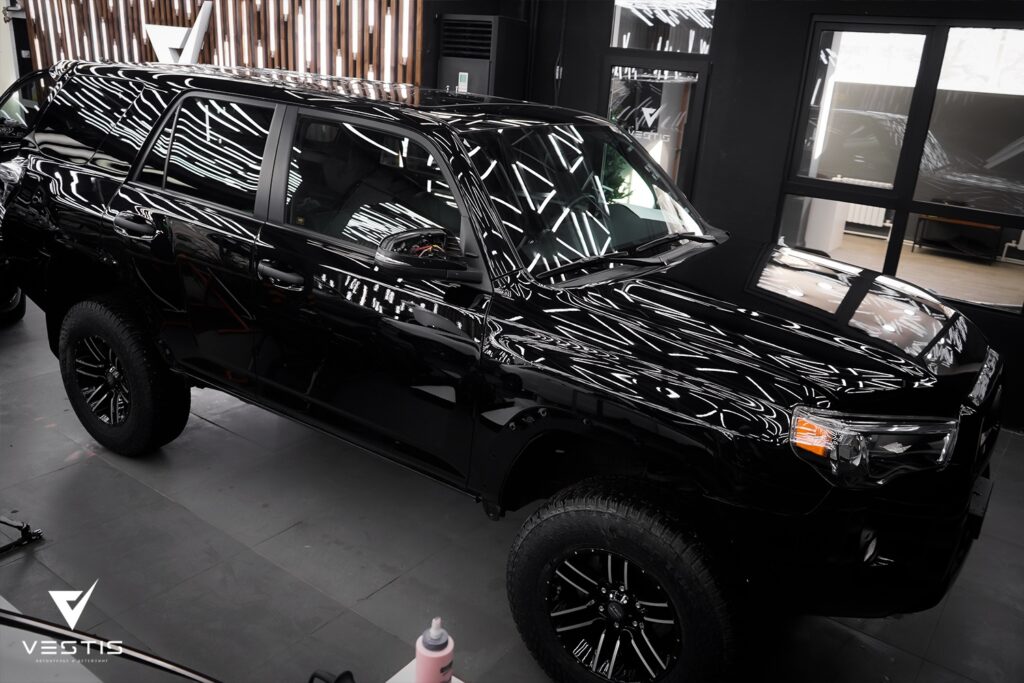 Оклейка матовой антигравийной пленкой Toyota 4Runner 3 Toyota 4Runner Матовая пленка шумоизоляция коврики перетяжка потолка30