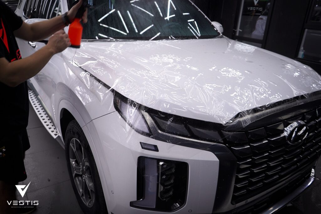 Шумоизоляция и защита пленкой Hyundai Palisade 5 Hyundai Palisade Пленка полировка шумоизоляция и керамика11