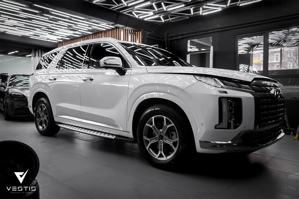 Шумоизоляция и защита пленкой Hyundai Palisade 13 Hyundai Palisade Пленка полировка шумоизоляция и керамика4