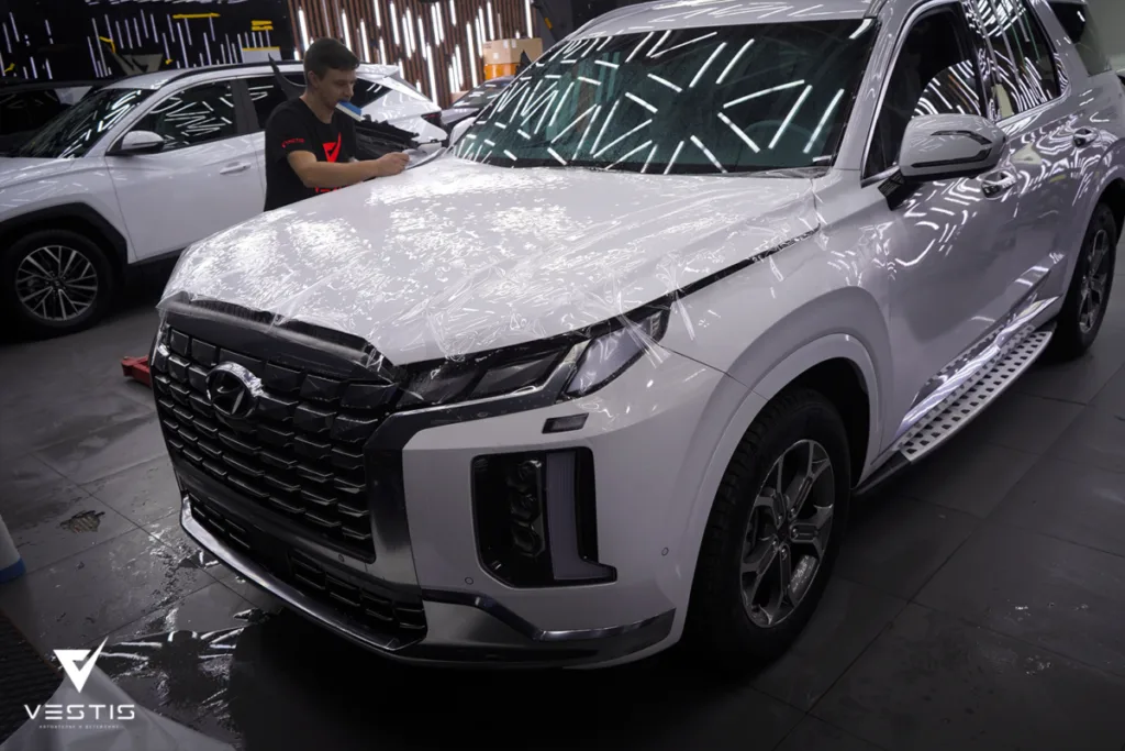 Шумоизоляция и защита пленкой Hyundai Palisade 1 Hyundai Palisade Пленка полировка шумоизоляция и керамика6 1200x800