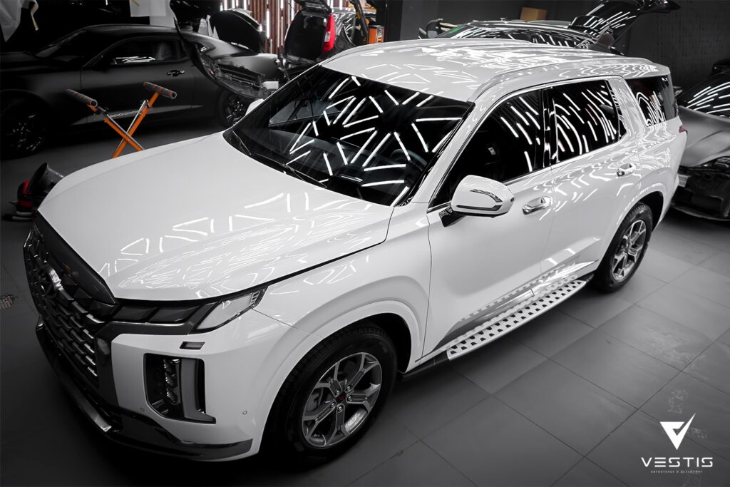 Шумоизоляция и защита пленкой Hyundai Palisade 15 Hyundai Palisade Пленка полировка шумоизоляция и керамика8
