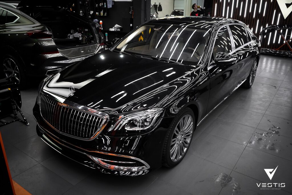 Стайлинг виниловой пленкой Mercedes Benz S Class Maybach 9 Mercedes Benz S Class Maybach Винил и полировка11 1
