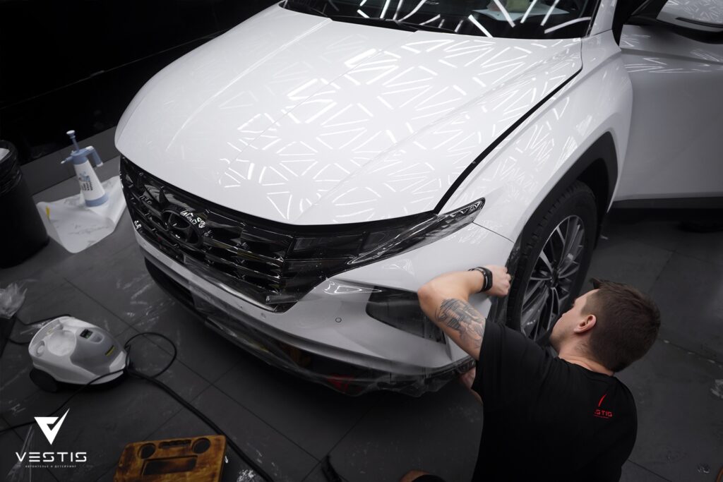 Защита антигравийной пленкой Hyundai Tucson 2 Hyundai Tucson Пленка кузов и интерьер2