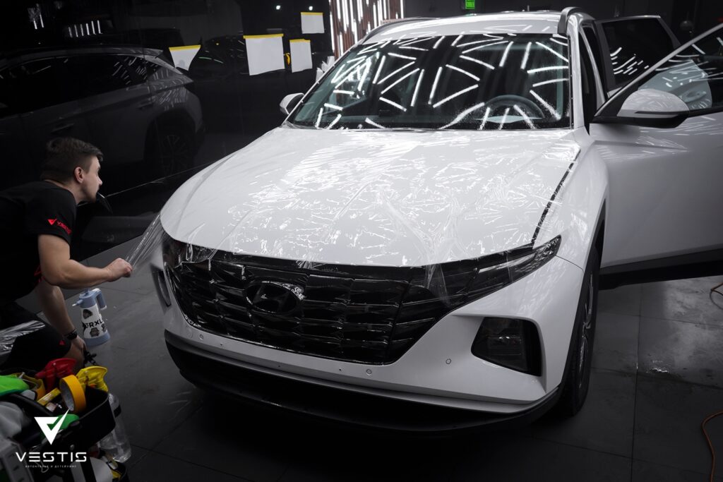Защита антигравийной пленкой Hyundai Tucson 3 Hyundai Tucson Пленка кузов и интерьер4