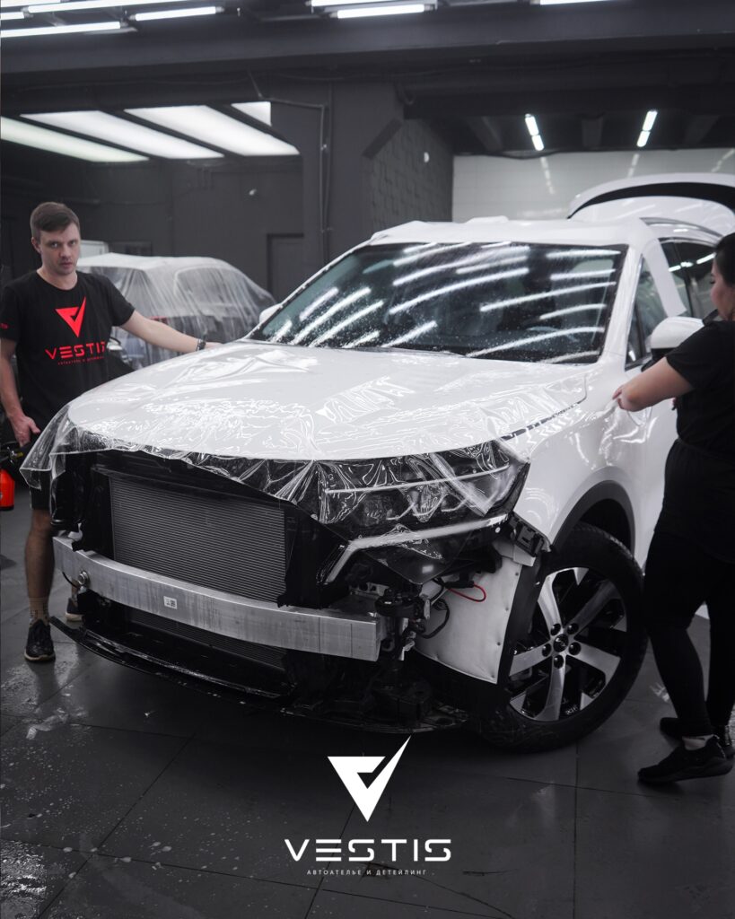 Защита ЛКП, шумоизоляция и сетка в бампер Kia Sorento 2 Kia Sorento Пленка и сетка в бампер пленка интерьера и шумоизоляция14
