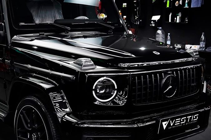 Mercedes Benz G Class - Полная оклейка ЛКП, шумоизоляция дверей, оклейка интерьера, защита экрана мультимедиа