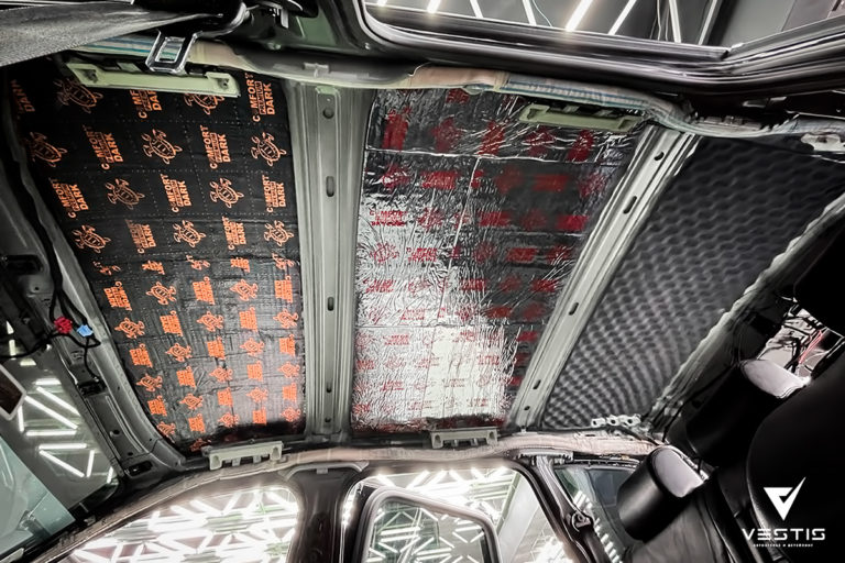 Volkswagen Touareg - Шумоизоляция крыши слои