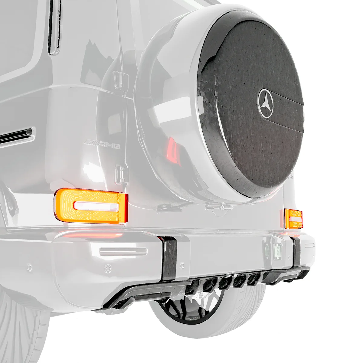 Диффузор заднего бампера Mercedes-Benz G Class W463 2 Карбоновый диффузор Mercedes-Benz G Class W463 - 4