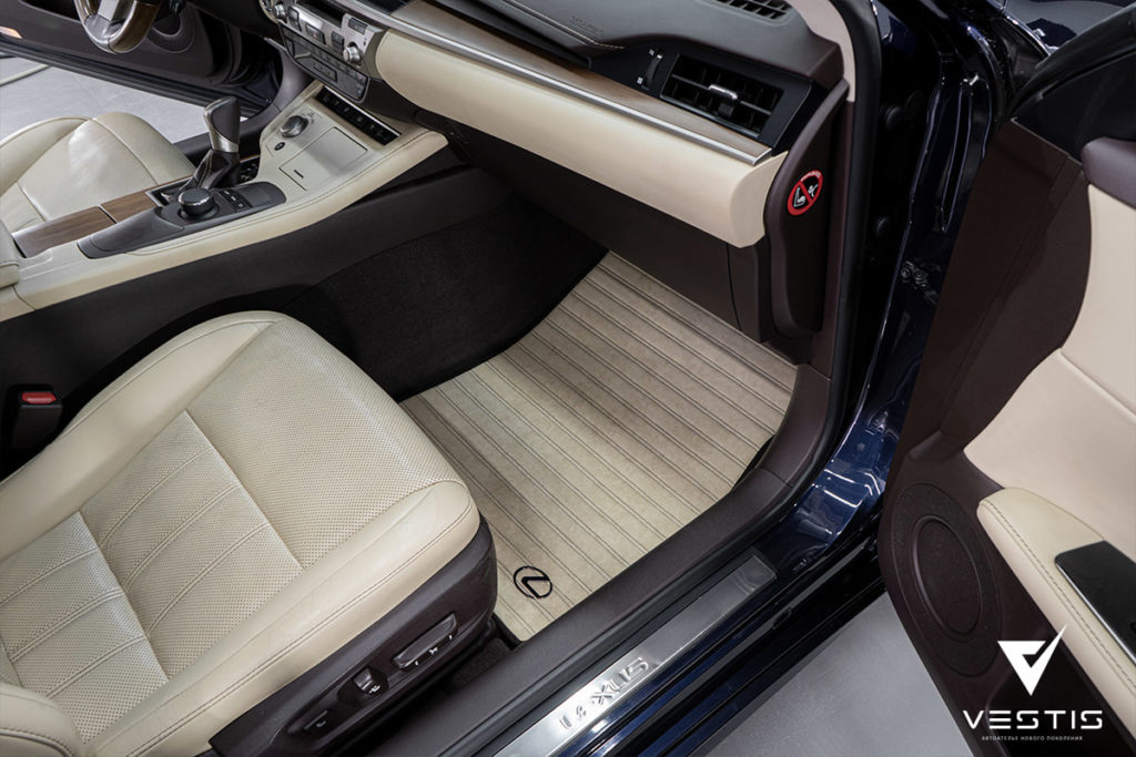 Комплект ковриков для Lexus GS из Алькантары (пассажирский)