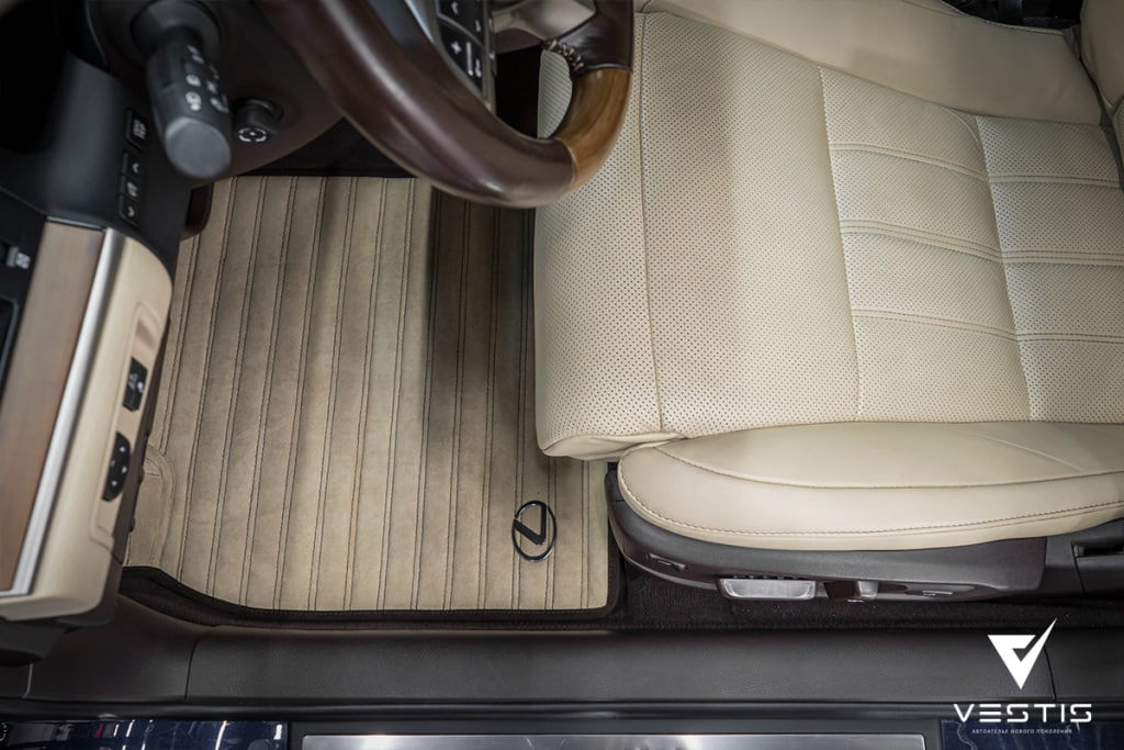 Комплект ковриков для Lexus GS из Алькантары (водительский)