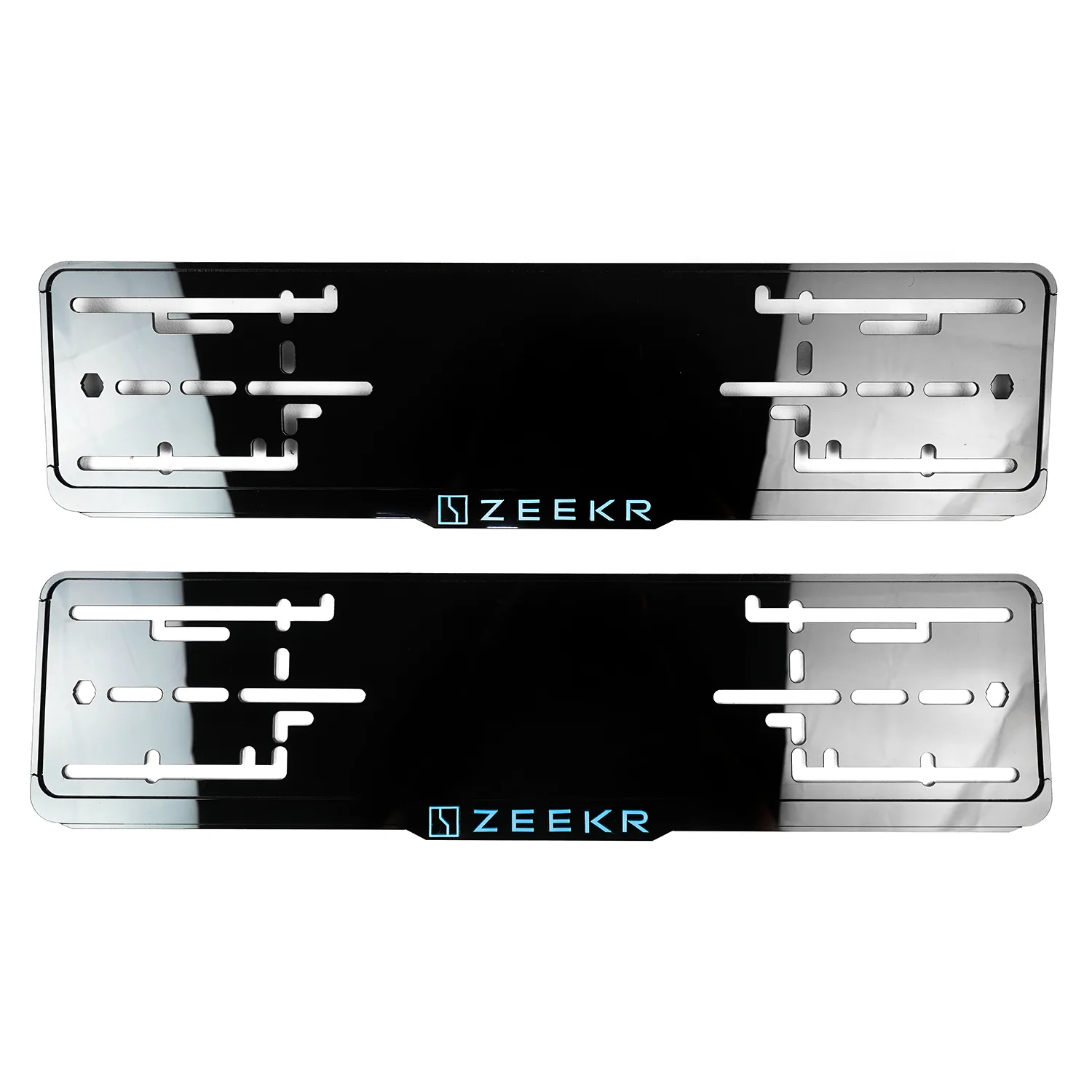 Комплект акриловых рамок госномера Zeekr 1 Номерные рамки Zeekr - голубые буквы (Новые) 3