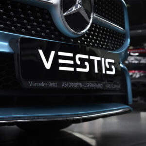 Маска для госномера Vestis, чёрная с логотипом